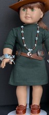 Handmade Genuine Larimar And Faux Pearl Necklace And Bracelet Set For 18&rdquo; Dolls