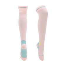 Quick Dry Cycling Socks One Size For High Socks Light Blue Pink