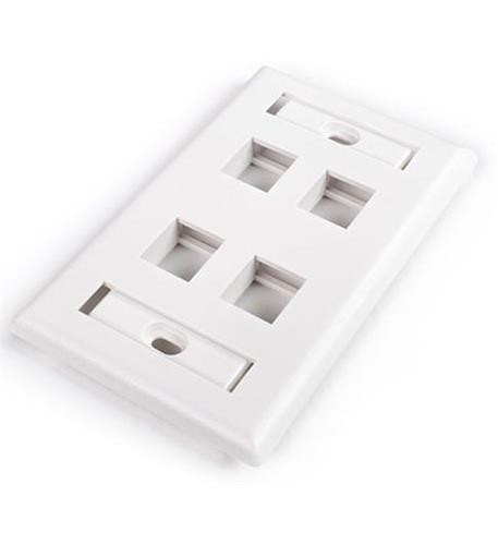 Оконная панель Hyperline HY-FP-UM-4-WH с 4 портами, белая (hyfpum4wh)