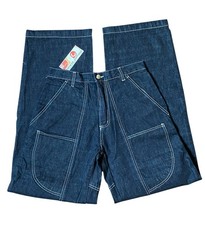 Criminal Damage Men's Dark Denim Wide Straight Leg Jeans Waist 30 Leg 33 Inches