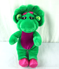 Vintage 1992 Baby Bop Dinosaur Green Plush Stuffed Animal Barney and Friends 14"