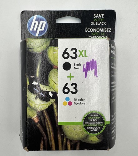Cartuccia di inchiostro HP 63XL/63 nero ad alta resa e tricolore resa standard scadenza 2017