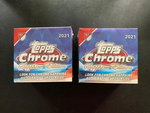 2021 Topps Chrome MLS Soccer Sapphire Edition Factory Sealed Box Lot Of 2