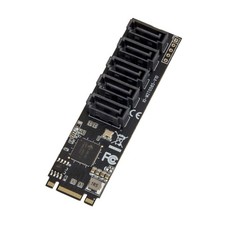 Internal 5 Port Non-RAID SATA III 6GB/s M.2 B M Key Adapter Card for Desktop ...