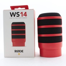 OPEN BOX EXCELLENT RODE WS14 Pop Filter for PodMic Red
