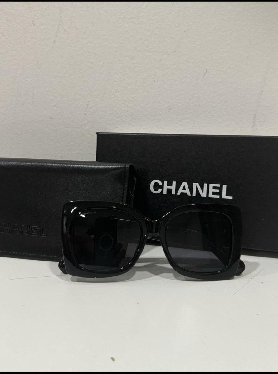 Chanel Vintage Black Sunglasses - With Box And Case | eBay Chanel Vintage Black Sunglasses - With Box And Case | eBay