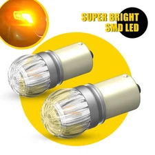 2PCS 1156 7506 LED Bulb Brake Tail Turn Signal Light Super Bright Amber Yellow