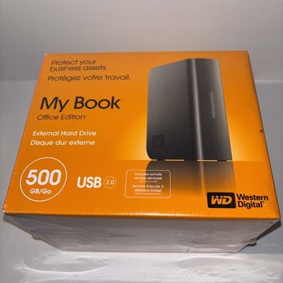 BRAND NEW MY BOOK OFFICE EDITION EXTERNAL HARD DRIVE WESTERN DIGITAL 500GB