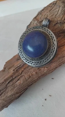 Pendentif lapis lazuli vintage,afghanistan - Photo 1/4