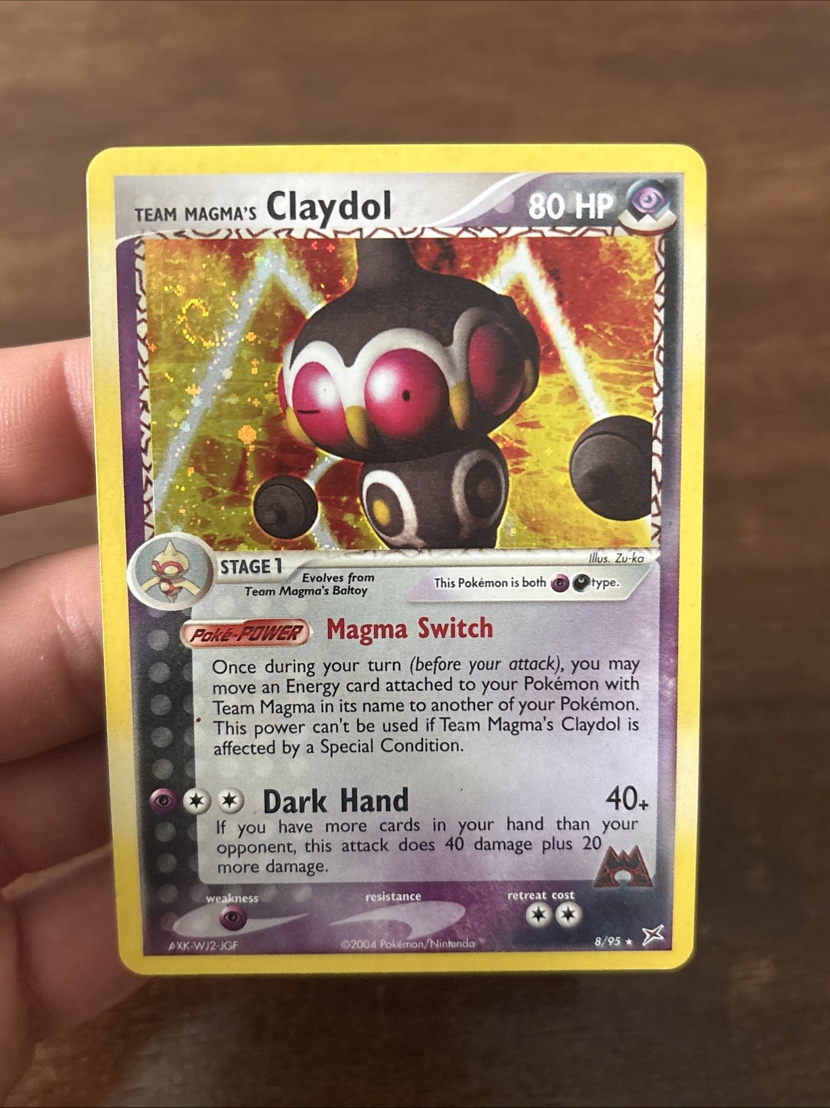 Pokémon TCG Team Magma's Claydol EX Holo  8/95 Team Magma vs Team Aqua SWIRL