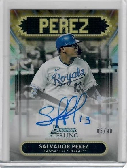 topps サルバドール・ペレス　直筆サイン　祝本塁打王！　99枚限定　Auto Salvador Perez Baseball Serial Numbered Sports Trading Cards