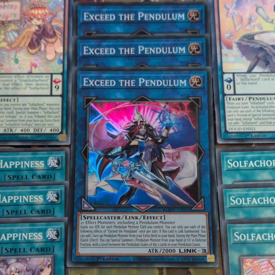 15cd Yugioh Solfachord DOOD/CYAC Common & Exceed the Pendulum AGOV Super core - Image 2 of 4