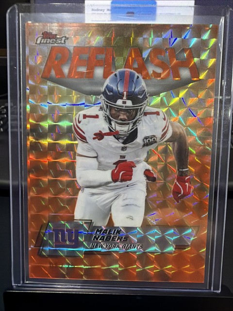 Malik Nabers Reflash 2025 Topps Finest /25 Rookie Card RC Giants