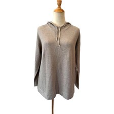 J.Jill Pure Jill Waffle Hoodie Thermal Tan Small Lounge Cozy