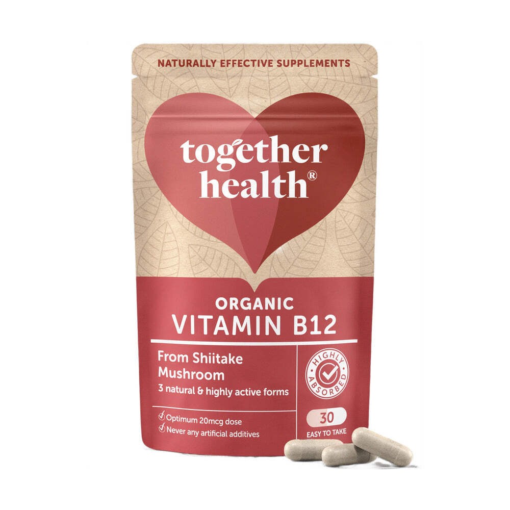 Together Health Organic Mushroom B12 30 Capsules Vegan Energy Support