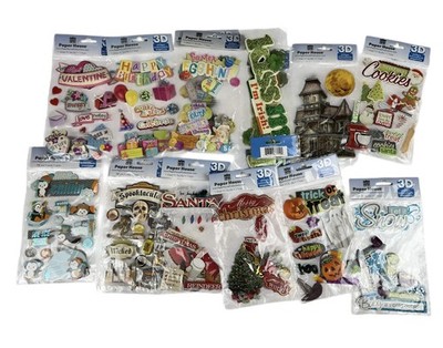 Paper House 3D Dimensional Stickers You Choose Occasions Holidays Birthday Etc
