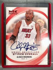 2004-05 Hot Prospects Alonzo Mourning Sweet Selections AUTO /5 Miami Heat HOF