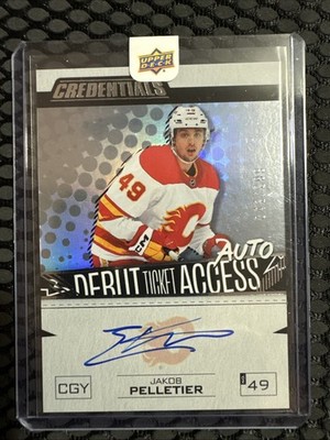 2023-24 Upper Deck Credentials - Debut Ticket Access Auto  Jakob Pelletier /299
