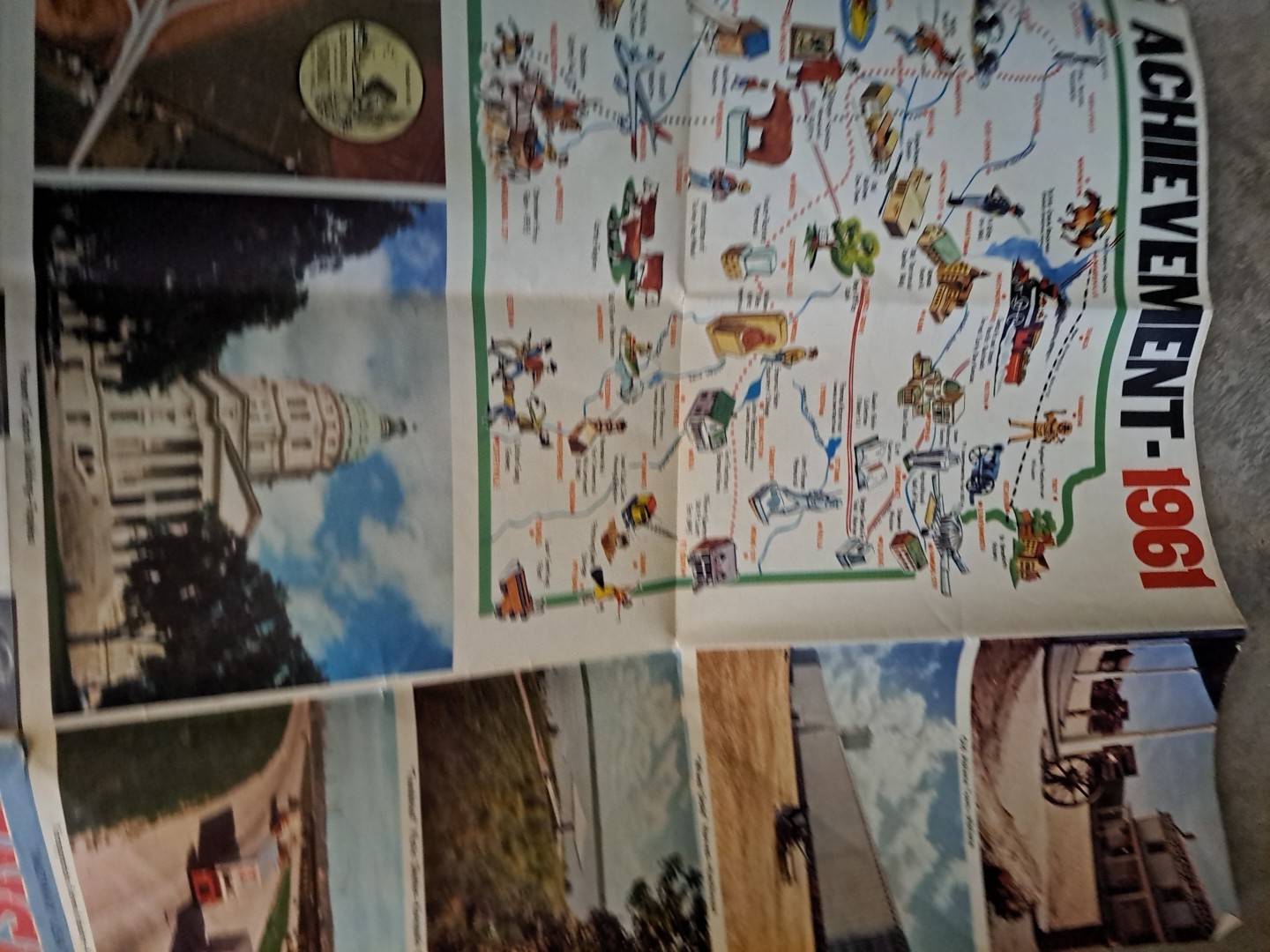 1961 Kansas Centennial (100 Years) Highway Map Official Centennial