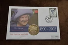 2002 Queen Mother Memorial Coin Cover with St Helena 50p Coin