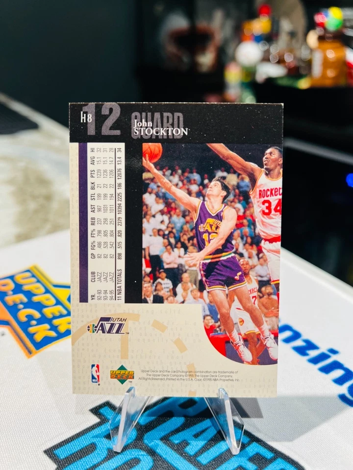 1995-96 Upper Deck International Special Edition Holograms John Stockton #H8 - Image 2 of 2