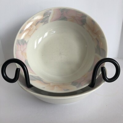 China Pearl Sara 9030 The Artland Collection Soup Cereal Bowls 7.25'' Round Set 2