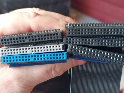 ASUS Pair of 18 inch IDE 40-pin 80-wire CD/HDD F- FF Cables to Connect 2 Drives - Picture 3 of 4