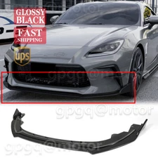 For Toyota GR86 2022-2024 V Style Glossy Black Front Bumper Lip Splitter Spoiler