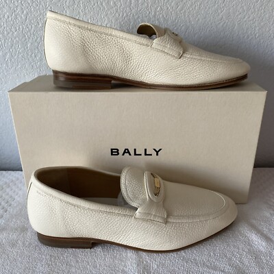 Bally New Scribe Pesek Bone/White Goodyear Reversa Loafer Sz 10 MSRP $1150