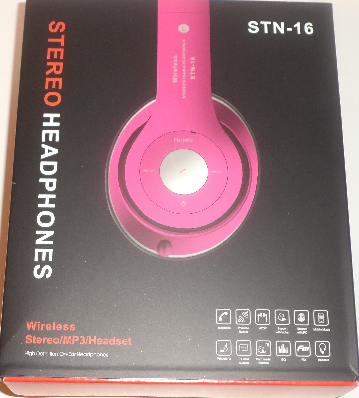 Stereo Bluetooth Headset Wireless Headphone Foldable Overear Headband Wired Earp