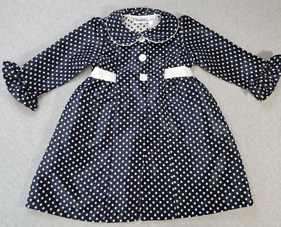 Blueberi Boulevard Coat Black & White Polka Button Up Jacket Girls Size 5