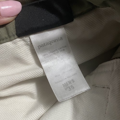Patagonia Men's Organic Cotton Pants Size 35 Green - Picture 7 of 8