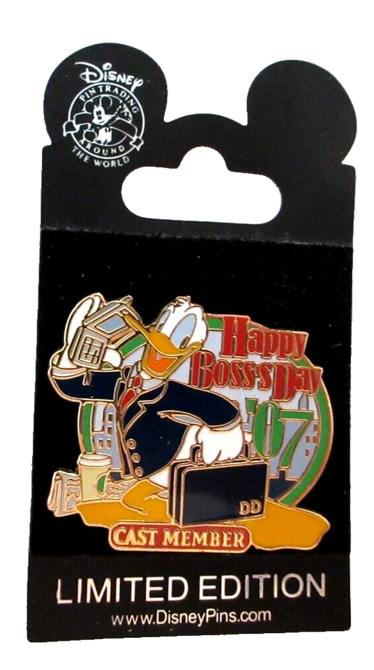 WDW CAST MEMBER EXCLUSIVE HAPPY BOSS'S DAY 2007 DONALD DUCK PIN- LE 750 - #57985 - Image 3 of 3