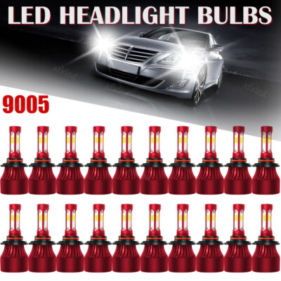 Whosesales 20PCS 4-Side 9005 9145 LED Headlight Kits High Power Bulbs 6000K 120W