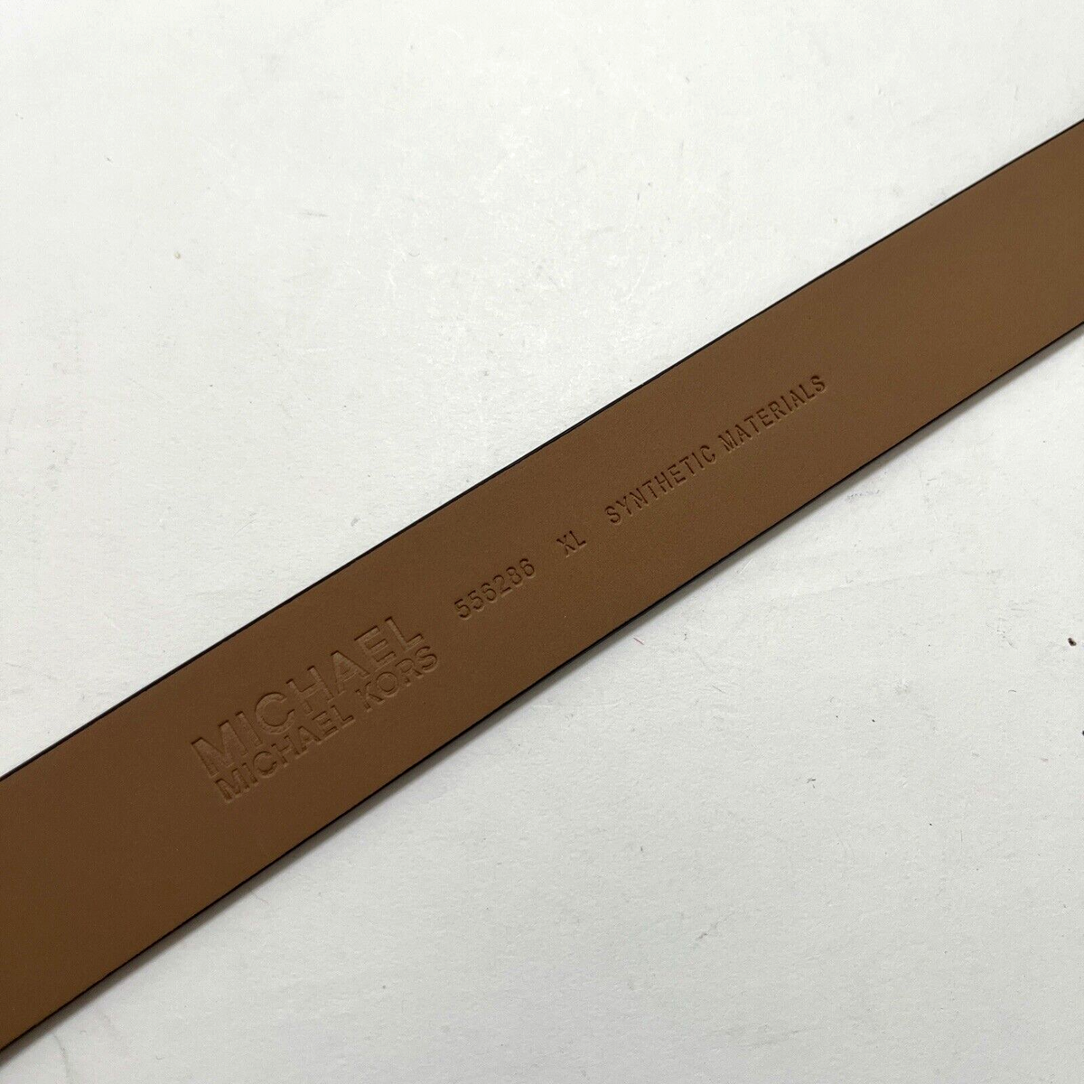 NWT Original MICHAEL KORS Signature Brown Gold Belt X-Large  display picture 3