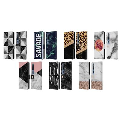 HEAD CASE DESIGNS MARBLE TREND MIX LEATHER BOOK WALLET CASE FOR XIAOMI PHONES