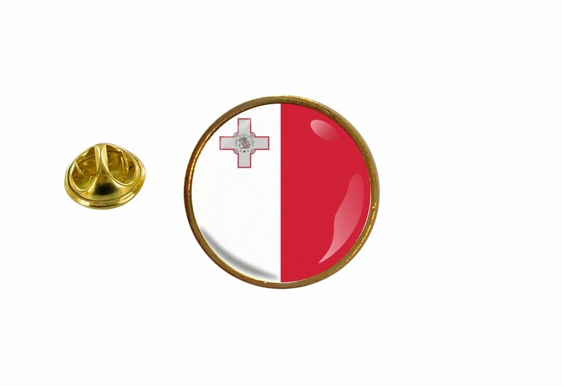 spilla pin pin's spille spilletta bandiera rotondo coccarda malta