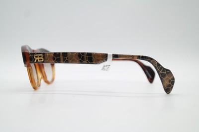 Vintage Renato Balestra RB 1102 Braun Gold Oval Sonnenbrille 