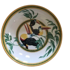 Hermes Deep Plate Toucans Bird Pattern Round Diameter 17cm Height 4.5cm No Box
