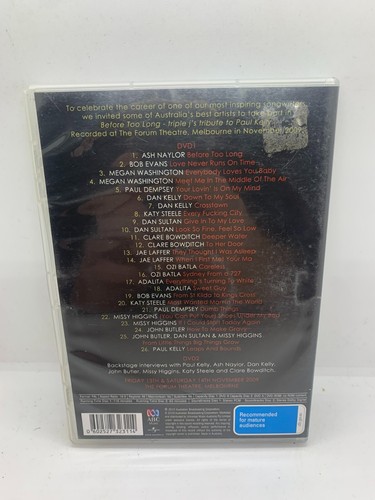 Before Too Long Triple J's Tribute To Paul Kelly 2 DVD Set (2010) Discs Like New - Picture 2 of 4