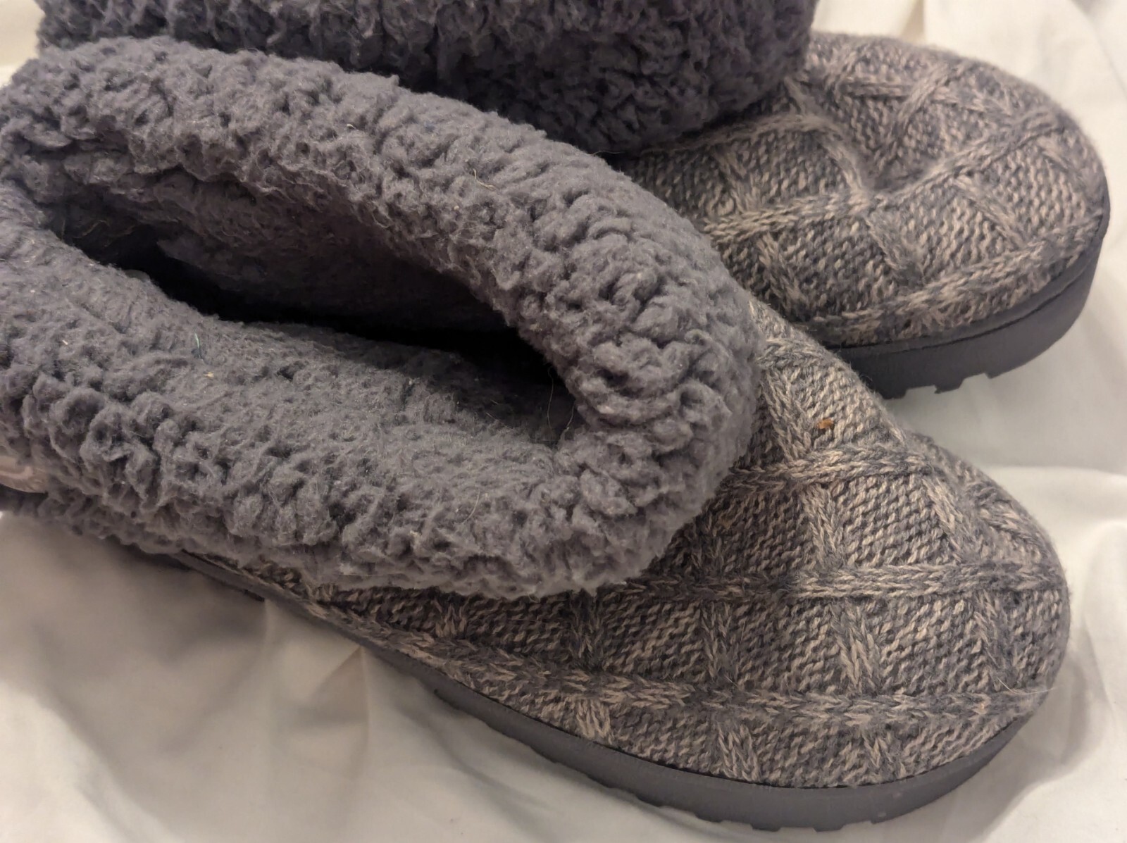 SAOLA Muk Luks pantofole alla caviglia donna grandi 9 10 Melani zingaro rosso interno esterno suola