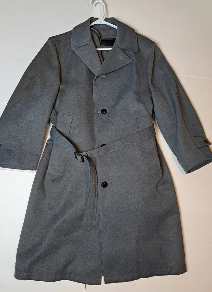 复古男式 TRENCH 外套 Woodmere Richman Bros. 1970 年代全新状况 42 Reg — 第 2/4 张图片