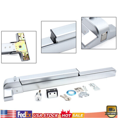 Door Push Bar Panic Exit Device with Lock Commercial Emergency Door Hardware New