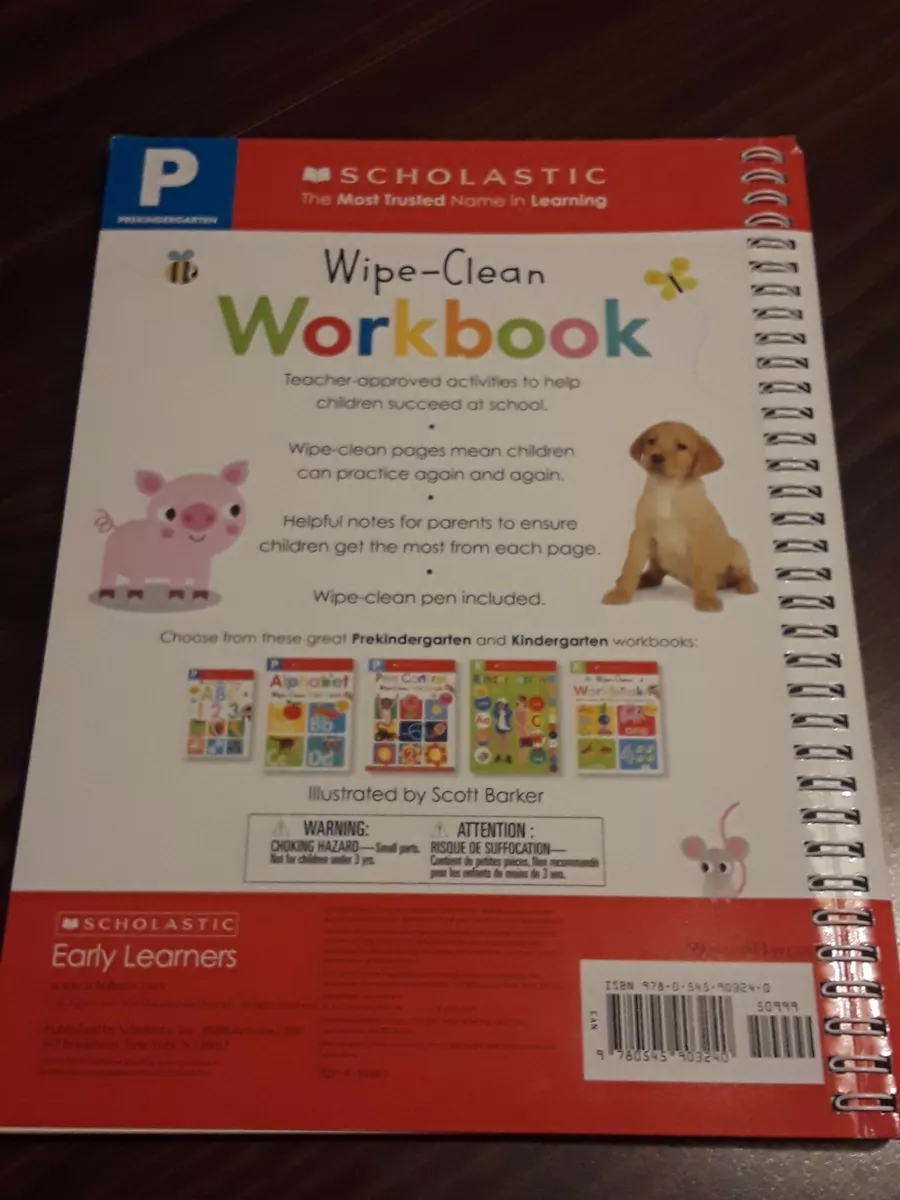 Wipe Clean Workbooks, Pre-kindergarten ( Scholastic Early Learners)  (paperback) By Scholastic Inc. : Target