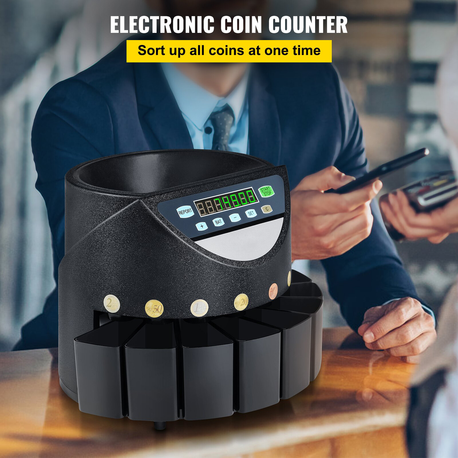 Compteuse pièces de monnaie pour simplifier la fermeture de caisse des commerçants - 2