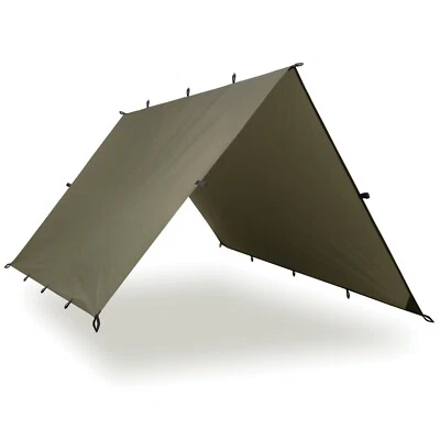 AquaQuest Defender 13x10 Waterproof Camping Tarp – Heavy Duty 70D Nylon OD