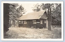 McGregor Minnesota Malamute Cabin Klondike Lodge Real Photo Postcard RPPC 1950s
