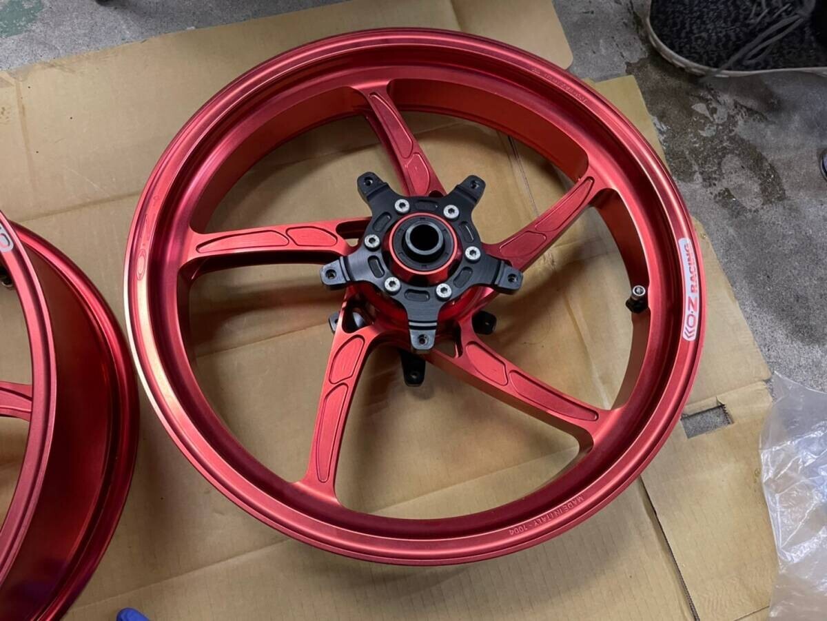 パーツ YAMAHA yzfr1 5vy OZ Yamaha YZF-R1 5VY Forged Aluminum Front & Rear Wheel Set