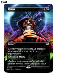 Damn (Borderless) - Foil - Commander: Duskmourn: House of Horror