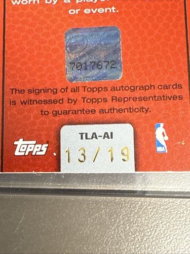 2007 Topps Letterman Patches Andre Iguodala Team Logo Autos Refractor 13/19 - Picture 3 of 3